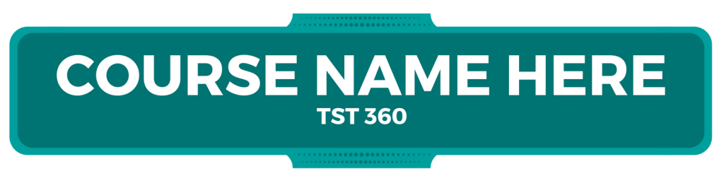 Teal banner without your name included