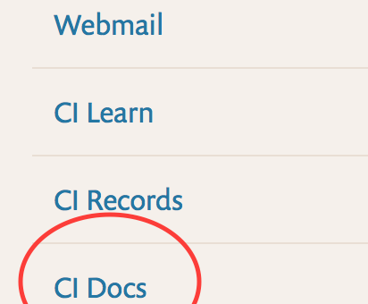 Hanging out in CI Docs