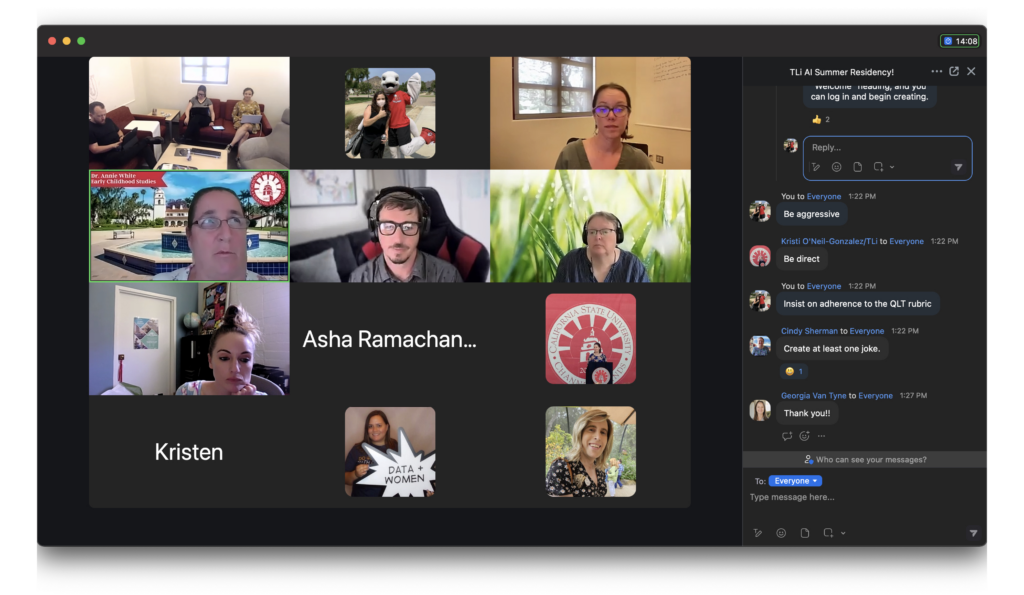 Screenshot of the  2024 AI Residency group in Zoom