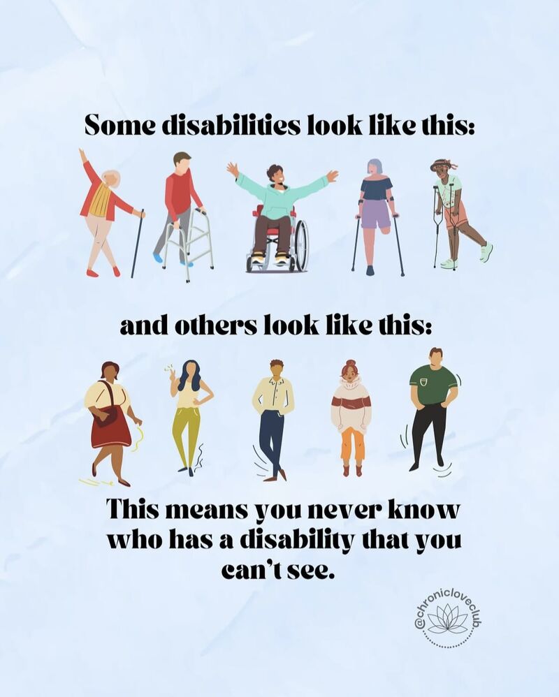 Disabilities are visible and invisible. Full description below.