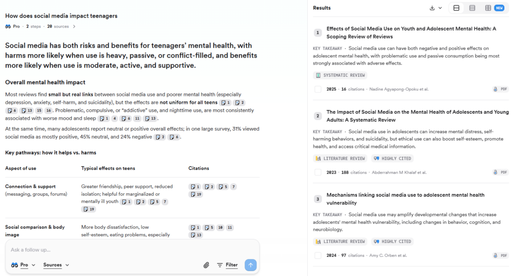 Screenshot to Consensus’ response to the question, direct link in caption.